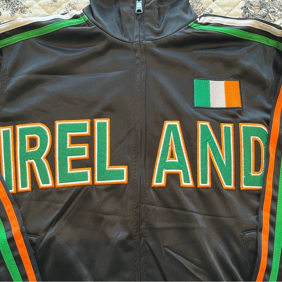 Retro Bomber-Style Ireland Zip-Up Jacket, Size Youth Small. - Picture 2 of 6